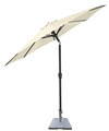 Parasoll med sveiv og tilt beige Ø300 x H247 cm - Sunlife